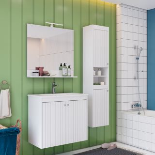 Зеркало Lemark ROMANCE LM07R80Z 80 см подвесное с полкой